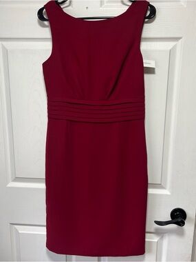 NWT Banana Republic Vera Draped Sheath dress Dark Berry Red Sz 6